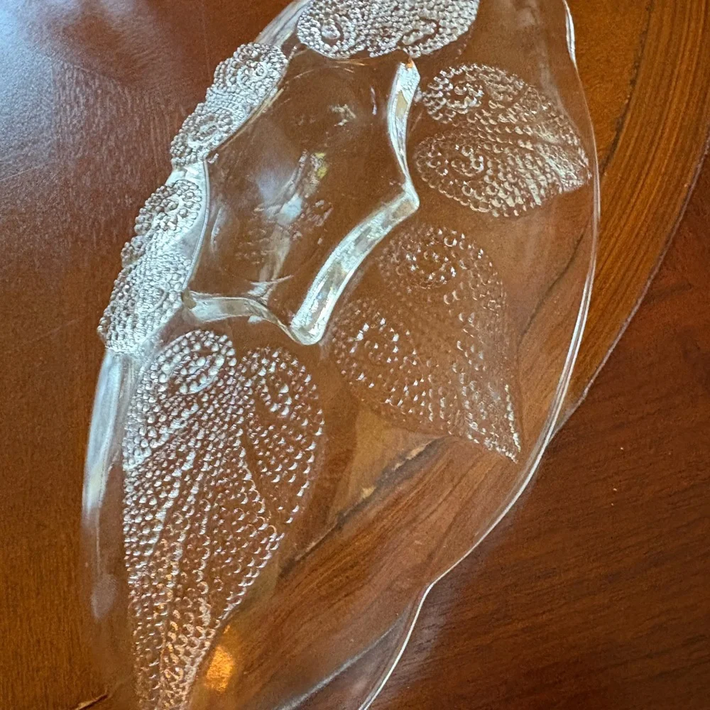 Vintage Anchor Hocking Renaissance Clear 10” Oblong Relish Dish